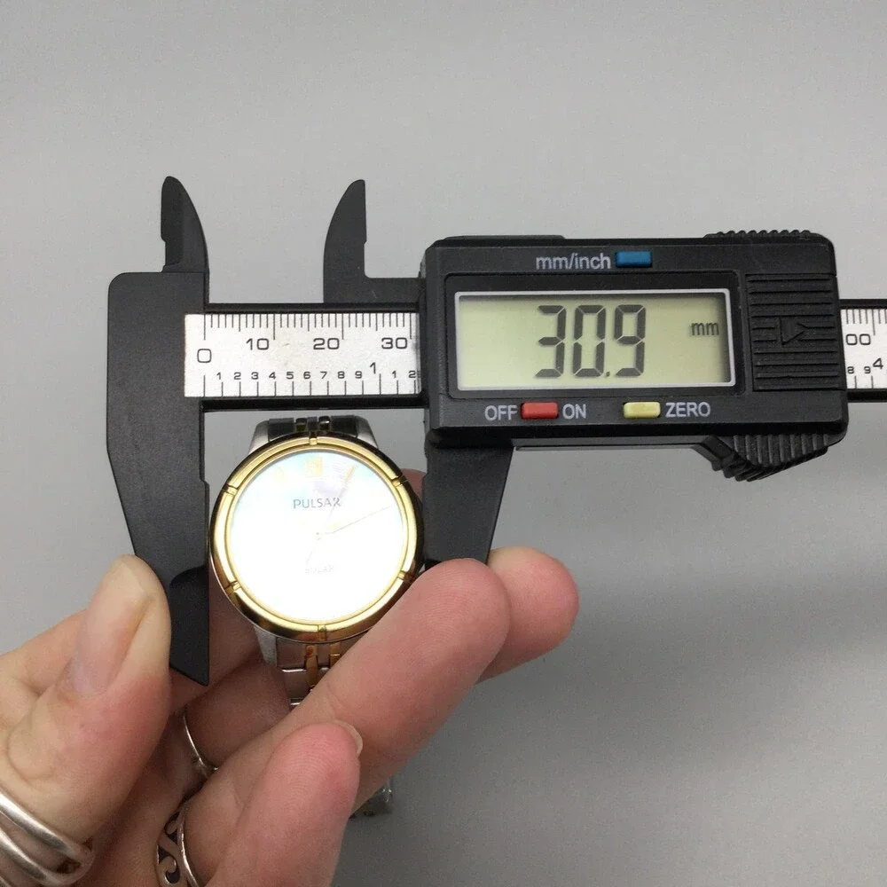 Pulsar Solar Womens Watch 31mm White Dial Two Tone Stainless Bracelet 7.25